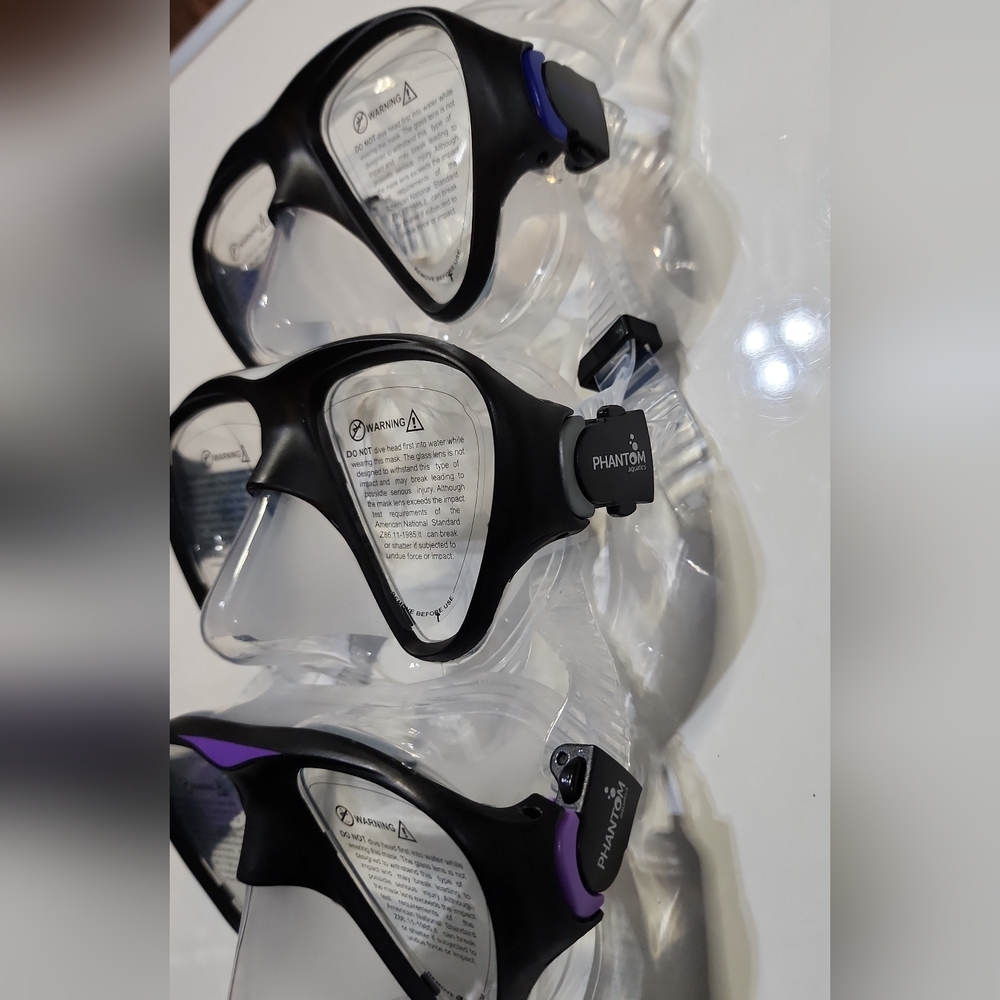 Set Of 3 Professional Swim Mask - Picture 2 of 3